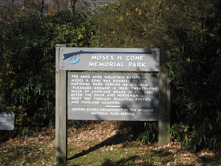 6 Moses Cone Mansion Sign